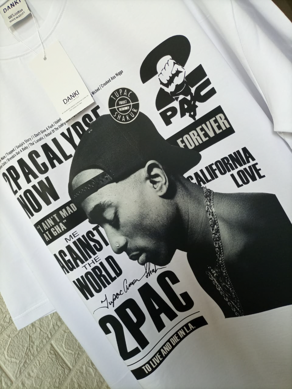 White 2Pac T-shirt