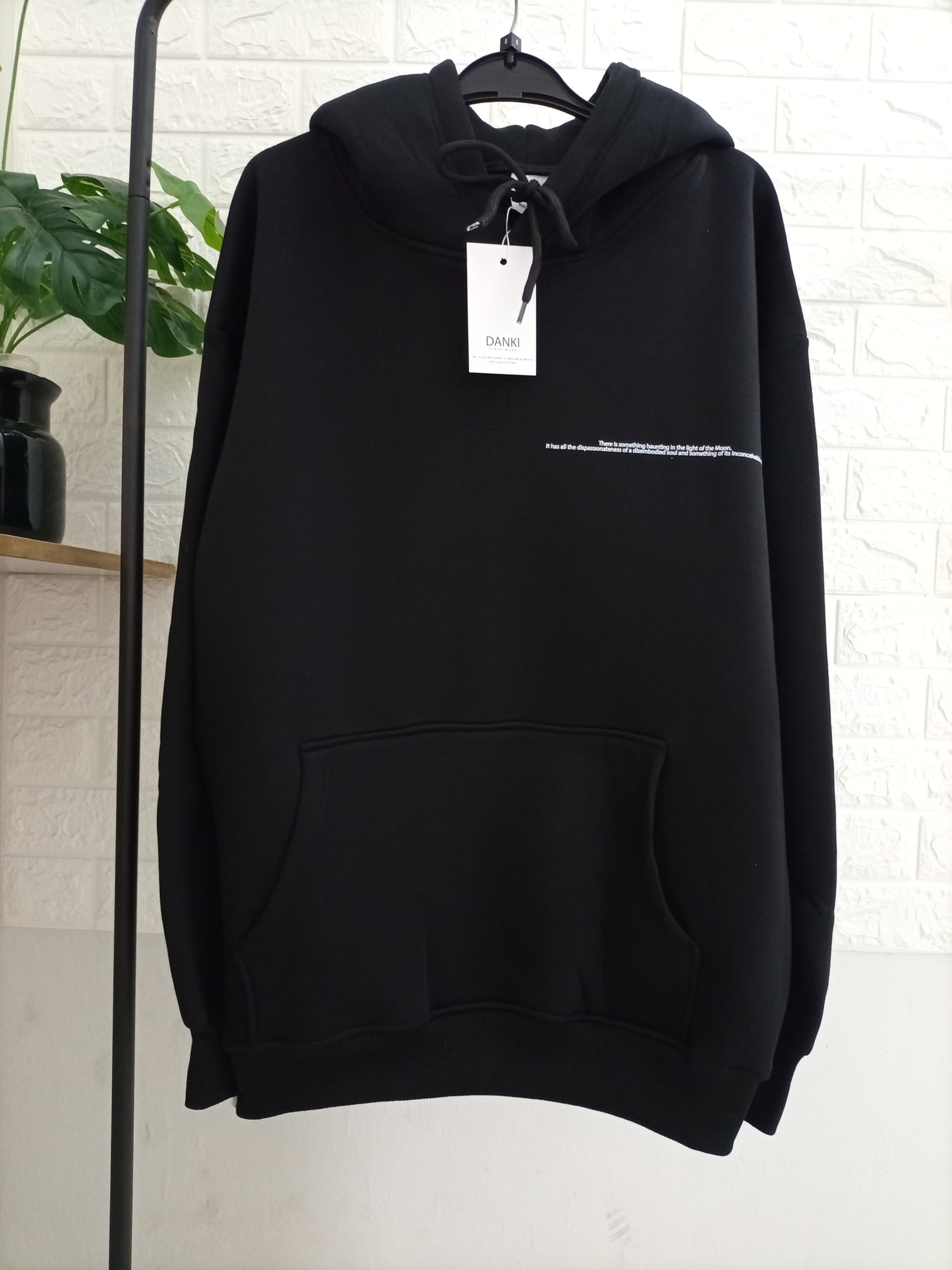 Black Moon Printed Hoodie