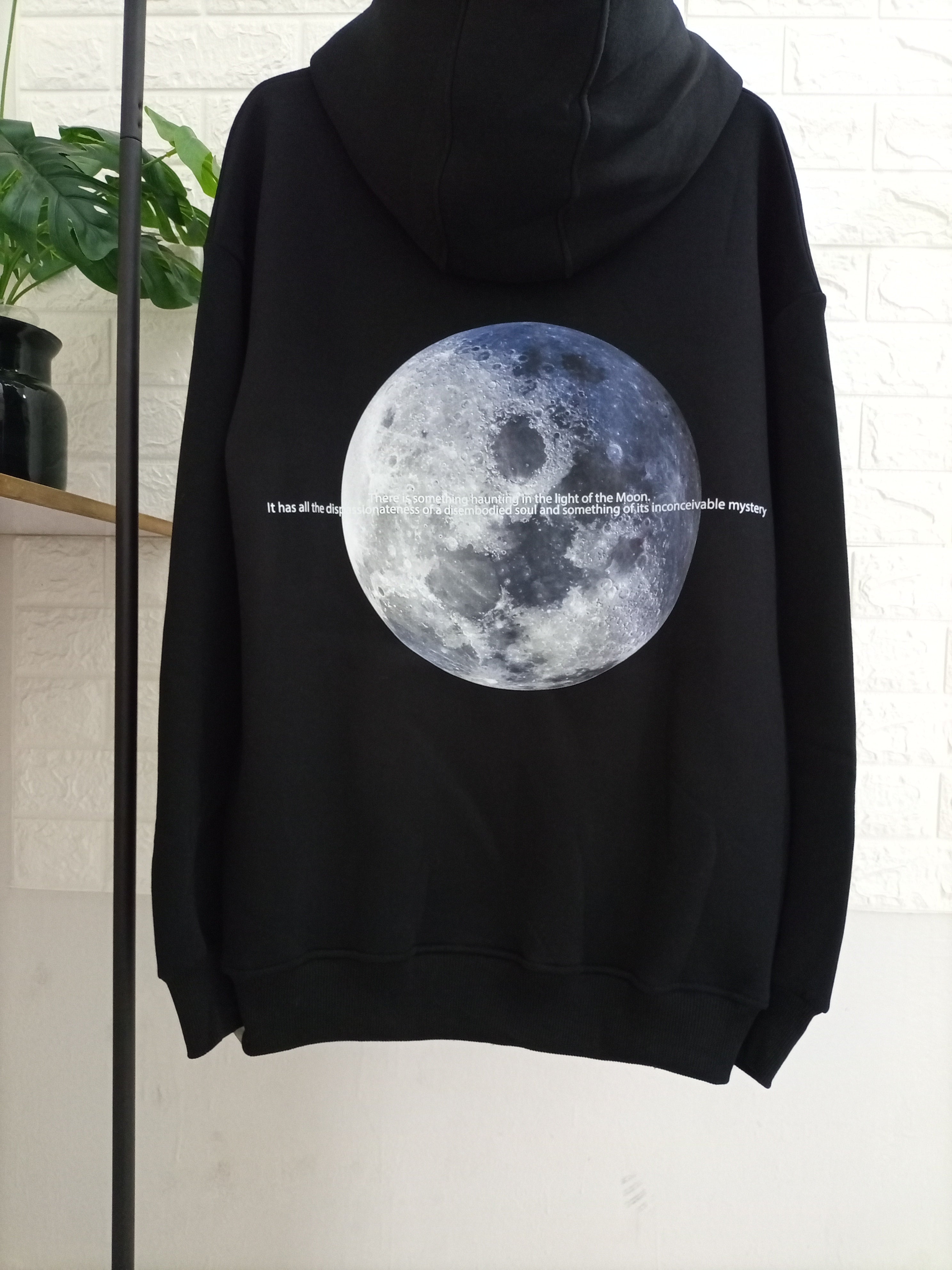 Black Moon Printed Hoodie