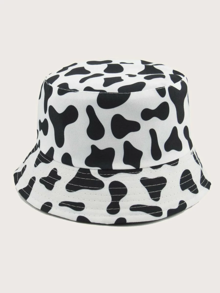 Black Zebra Pattern Bucket Hat