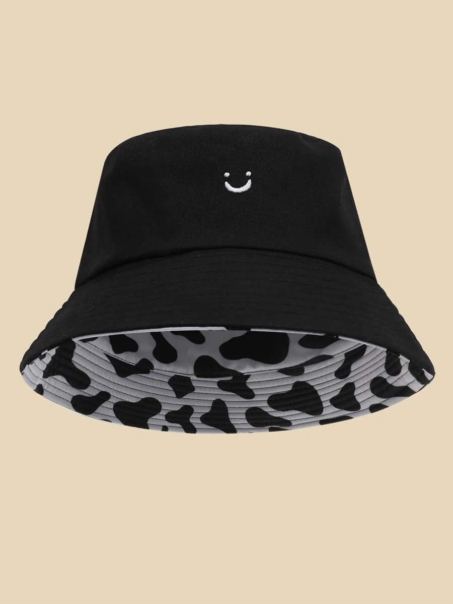 Black Zebra Pattern Bucket Hat