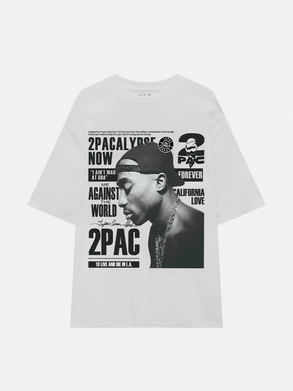 White 2Pac T shirt Dankistreetwear Egypt
